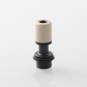 Authentic Auguse ERA V3 510 Drip Tip for RTA / RDA / RDTA Atomizer - Black + Beige, SS + PEEK