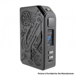 [Ships from Bonded Warehouse] Authentic Teslacigs Punk II 220W Box Mod - Matt Black, VW 7~220W, 2 x 18650