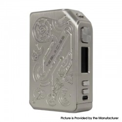 [Ships from Bonded Warehouse] Authentic Teslacigs Punk II 220W Box Mod - Silver, VW 7~220W, 2 x 18650