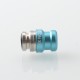 Mission XV DotMission Style Threaded Drip Tip for dotMod dotAIO V1 / V2 Pod - Light Blue, SS + Aluminum