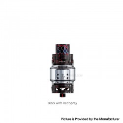 [Ships from Bonded Warehouse] Authentic SMOKTech SMOK TFV12 Prince Sub Ohm Tank - Black With Red Spray, 8ml, 28mm, Standard