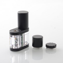 Stratum Balance Style 60W TC VW Box Mod - Translucent + Black, PC + Aluminum Allloy, 1~60W, 1 x 18350 / 18500 / 18650