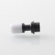 Authentic Auguse ERA V3 510 Drip Tip for RTA / RDA / RDTA Atomizer - Black + White, SS + POM