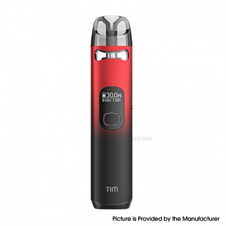 [Ships from Bonded Warehouse] Authentic Vapefly Tim Pod System Kit - Black Red, 1100mAh, 4ml, 0.6ohm / 0.8ohm