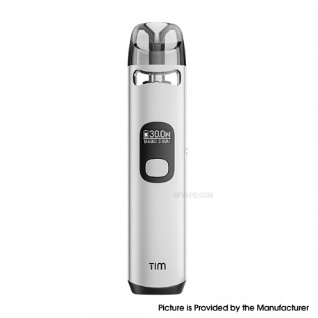 [Ships from Bonded Warehouse] Authentic Vapefly Tim Pod System Kit - Silver, 1100mAh, 4ml, 0.6ohm / 0.8ohm