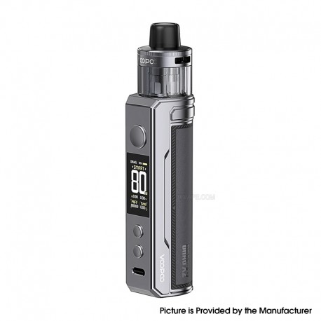 [Ships from Bonded Warehouse] Authentic Voopoo Drag X2 80W Box Mod Kit with PnP X Cartridge DTL - Gray Metal, VW 5~80W, 5ml