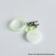 Button Set for dotMod dotAIO V2 - PC, Glow-in-the-Dark, 1 x Fire Button, 2 x VV Button, 1 x Fire Button Ring, 5 x Screws