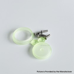 Button Set for dotMod dotAIO V2 - Translucent Green, PC, 1 x Fire Button, 2 x VV Button, 1 x Fire Button Ring, 5 x Screws