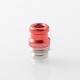 Mission XV DotMission Style Threaded Drip Tip for dotMod dotAIO V1 / V2 Pod - Red, SS + Aluminum