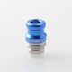 Mission XV DotMission Style Threaded Drip Tip for dotMod dotAIO V1 / V2 Pod - Blue, SS + Aluminum