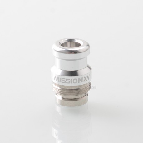 Mission XV DotMission Style Threaded Drip Tip for dotMod dotAIO V1 / V2 Pod - Silver, SS + Aluminum