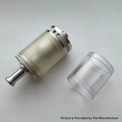 TF Taifun GTR Style MTL RTA Rebuildable Tank Atomizer - Silver, Titanium Alloy + PC / PSU, 4.0ml, 23mm Diameter