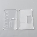 Monarchy Style Front + Back Door Panel Plates for BB / Billet Box Mod - Translucent, Acrylic, Square Hole (2 PCS)