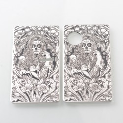 Authentic Rekavape Ghost Bride Front + Back Cover Panel Plate for dotMod dotAIO V2 Pod - Silver, Aluminum Alloy