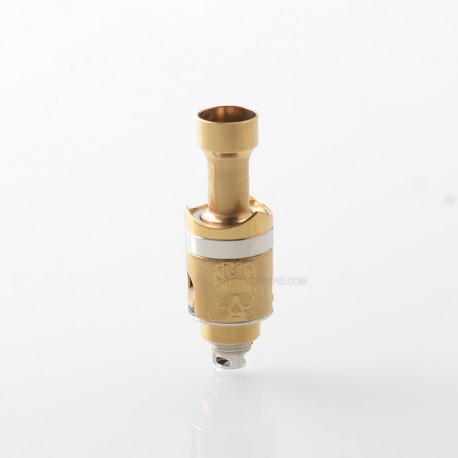 Monarchy Mobb MV Inverted Skull Style RBA Bridge Billet / BB / Boro Tank - Gold, 4 PCS Air Pin 1.0, 1.5, 2.5, 3.5mm