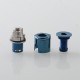 Mission KB2 Style RBA Tank Full Kit for DotAIO V1 / V2 - Blue, Air Pins 1.0, 1.2, 2.0, 2.5, 3.0, 3.5, 4.3mm, 3.8ml