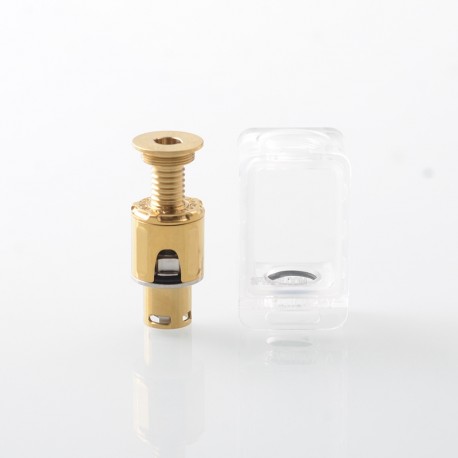 Mission KB2 Style RBA Tank Full Kit for DotAIO V1 / V2 - Gold, Air Pins 1.0, 1.2, 2.0, 2.5, 3.0, 3.5, 4.3mm, 3.8ml