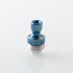 Never Normal Joystick Style for BB / Billet / Boro AIO Box Mod - Silver + Blue, 360 Degree Rotatable Mouthpiece, SS