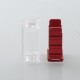 S-ProRo Style Boro Tank for SXK BB / Billet AIO Box Mod Kit - Red + Clear, Aluminum + Acrylic