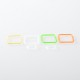 Silicone Gaskets Set for Mission XV DotBoro Tank - Yellow + Green + Orange+ Translucent, 4 PCS Square + 2 PCS Round Sealing Ring