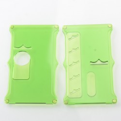 Monarchy Style Front + Back Door Panel Plates for BB / Billet Box Mod - Green, Acrylic, Round Hole (2 PCS)