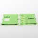 Monarchy Style Front + Back Door Panel Plates for BB / Billet Box Mod - Green, Acrylic, Square Hole (2 PCS)