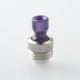 Never Normal Joystick Style for BB / Billet / Boro AIO Box Mod - Silver + Purple, 360 Degree Rotatable Mouthpiece, SS + Resin