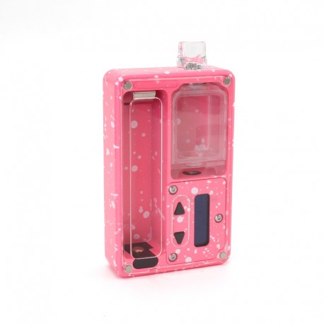 SXK BB Style 70W All-in-One VW Variable Wattage Box Mod Kit w/ USB Port - Pink Speckle, 1~70W, 1 x 18650, with 2023 Logo