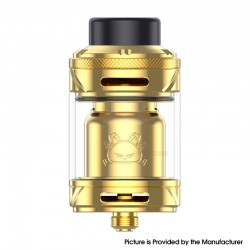 [Ships from Bonded Warehouse] Authentic Hellvape Fat Rabbit 2 RTA Atomizer - Gold, 6.5ml, 28mm Diameter