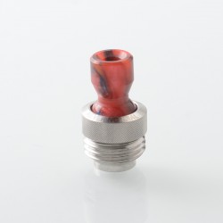 Never Normal Joystick Style for BB / Billet / Boro AIO Box Mod - Silver + Red, 360 Degree Rotatable Mouthpiece, SS + Resin