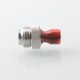 Never Normal Joystick Style for BB / Billet / Boro AIO Box Mod - Silver + Red, 360 Degree Rotatable Mouthpiece, SS + Resin