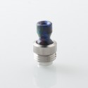 Never Normal Joystick Style for BB / Billet / Boro AIO Box Mod - Silver + Blue, 360 Degree Rotatable Mouthpiece, SS + Resin
