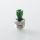 Never Normal Joystick Style for BB / Billet / Boro AIO Box Mod - Silver + Green, 360 Degree Rotatable Mouthpiece, SS + Resin
