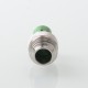 Never Normal Joystick Style for BB / Billet / Boro AIO Box Mod - Silver + Green, 360 Degree Rotatable Mouthpiece, SS + Resin