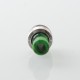 Never Normal Joystick Style for BB / Billet / Boro AIO Box Mod - Silver + Green, 360 Degree Rotatable Mouthpiece, SS + Resin