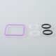 Authentic MK MODS Replacement Silicone Gaskets Set for Boro Tank - Purple, 1 PC Square + 4 PCS Round Sealing Ring