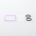 Authentic MK MODS Replacement Silicone Gaskets Set for Boro Tank - Purple, 1 PC Square + 4 PCS Round Sealing Ring