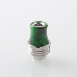 Rekavape Hybrid BBAIO Drip Tip for BB / Billet / Boro AIO Box Mod - Green, Stainless Steel + Resin