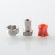 Rekavape Hybrid BBAIO Drip Tip for BB / Billet / Boro AIO Box Mod - Red, Stainless Steel + Resin