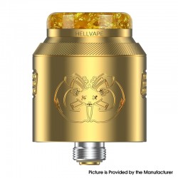 [Ships from Bonded Warehouse] Authentic Hellvape Drop Dead 2 RDA Atomizer w/ BF Pin - Gold, 24mm Diameter