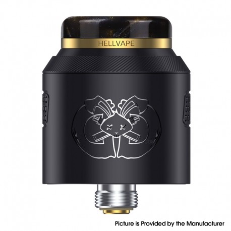 [Ships from Bonded Warehouse] Authentic Hellvape Drop Dead 2 RDA Atomizer w/ BF Pin - Matte Black, 24mm Diameter