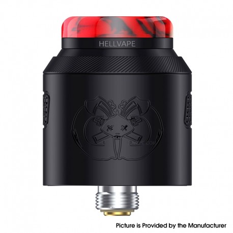 [Ships from Bonded Warehouse] Authentic Hellvape Drop Dead 2 RDA Atomizer w/ BF Pin - Matte Full Black, 24mm Diameter