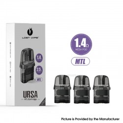 [Ships from Bonded Warehouse] Authentic LostVape Ursa Nano Pod Cartridge for Ursa Nano 2 kit - 2.5ml, 1.4ohm (3 PCS)