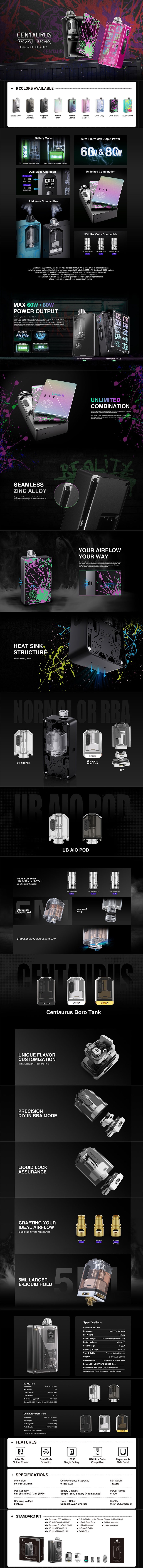 LostVape Centaurus B80 AIO Pod System Kit