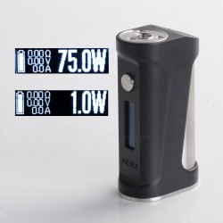 Authentic Ambition Mods & Galactika Mod AKIRA Box Mod 75W - Black, VW 1~75W, TC 200~600'F / 100~300'C, 1 x 18650