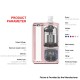 Authentic VandyVape Pulse AIO V2 80W Boro Box Mod Kit - Sakura Pink, VW 5~80W, 1 x 18650, 6ml