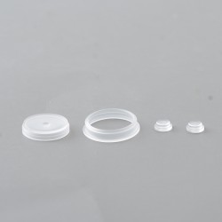 Button Set for dotMod dotAIO V2 - Translucent, PC, 1 x Fire Button, 2 x VV Button, 1 x Fire Button Ring, 5 x Screws