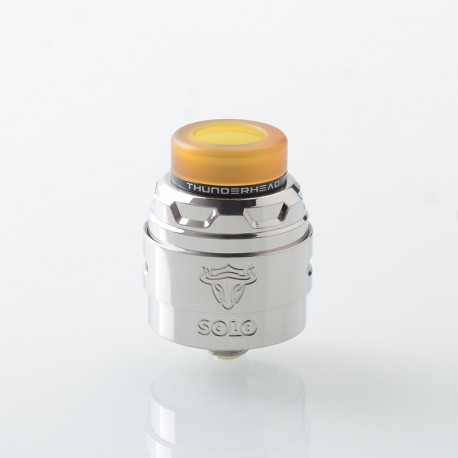 Authentic ThunderHead Creations Tauren Solo V1.5 RDA Atomizer - Polish Silver, 24mm Diameter