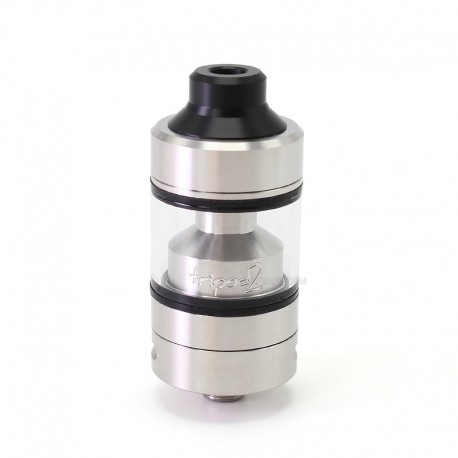 SXK Tripod 2 Style RTA Rebuildable Tank Atomizer - Silver, 2.0ml, 22mm, Air Pins: 0.8, 1.0, 1.2, 1.5, 1.8, 2, 2.5, 3, 3.5, 4mm