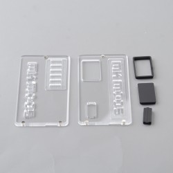 Authentic MK MODS V3 Replacement Front + Back Cover Panel Plate for dotMod dotAIO V2 Pod - Clear, Acrylic (2 PCS)